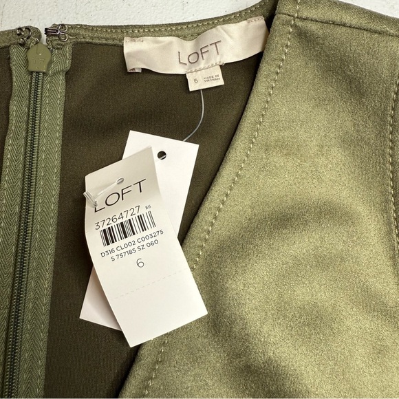 NWT Loft Faux Suede Mini Shift Dress Size 6 - Picture 5 of 7